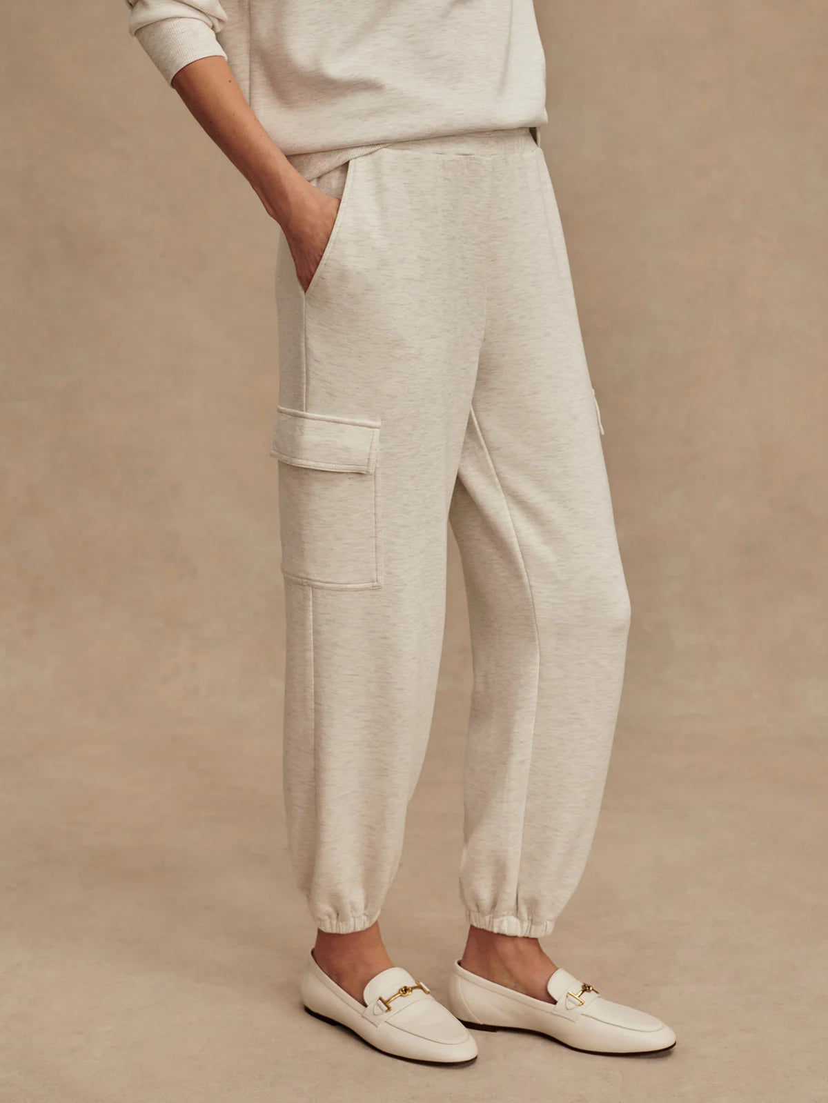 The Cargo Pant 27.5" in Ivory Marl