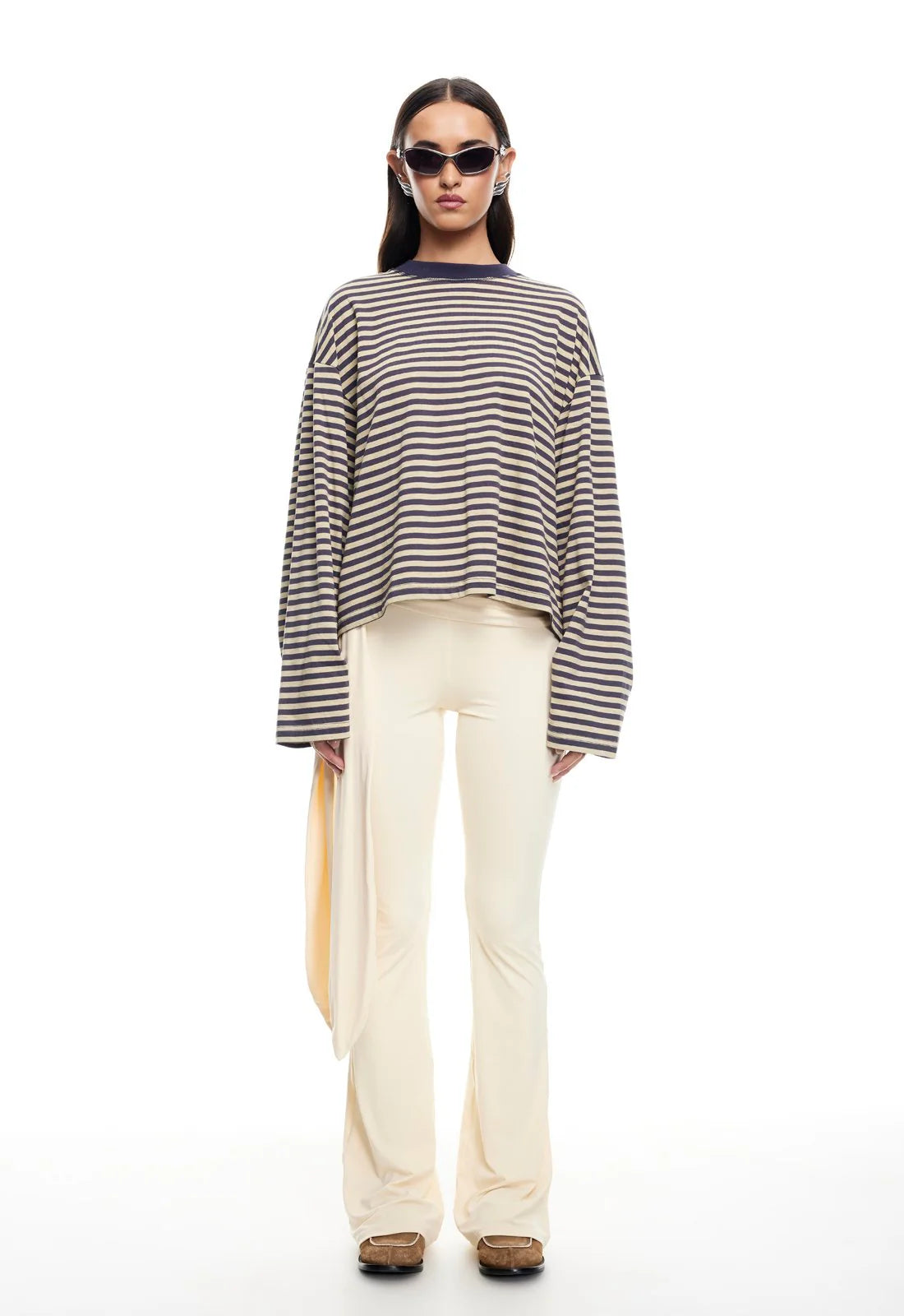 BLOOM LONG SLEEVE | BEIGE STRIPE