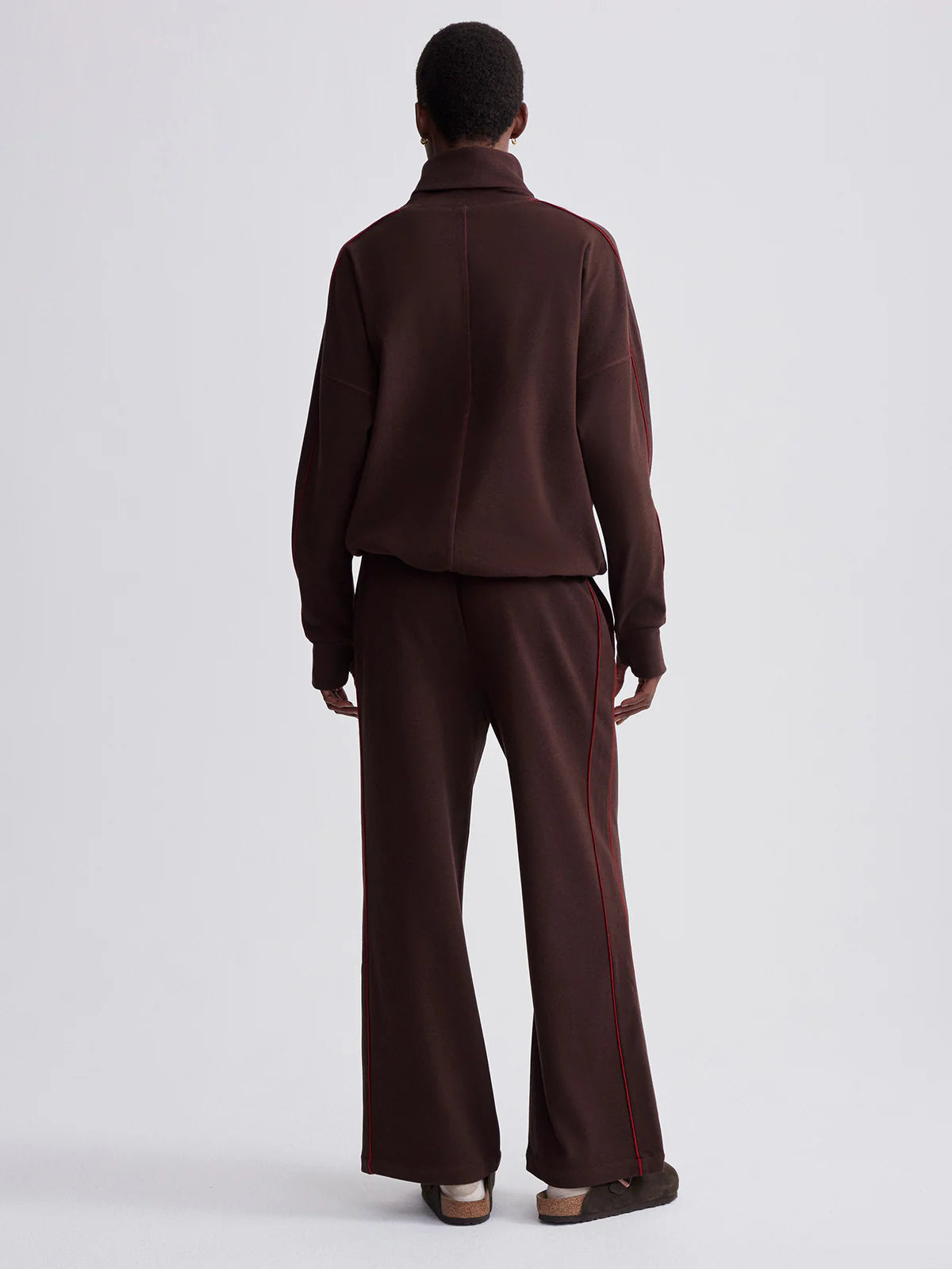 Ariana High-Neck Midlayer in Chocolate