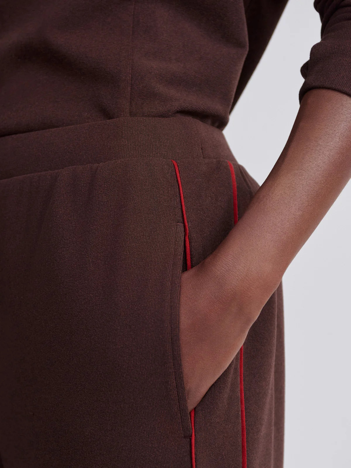 Ariana Brushed Rib Wide Leg Pant 28"