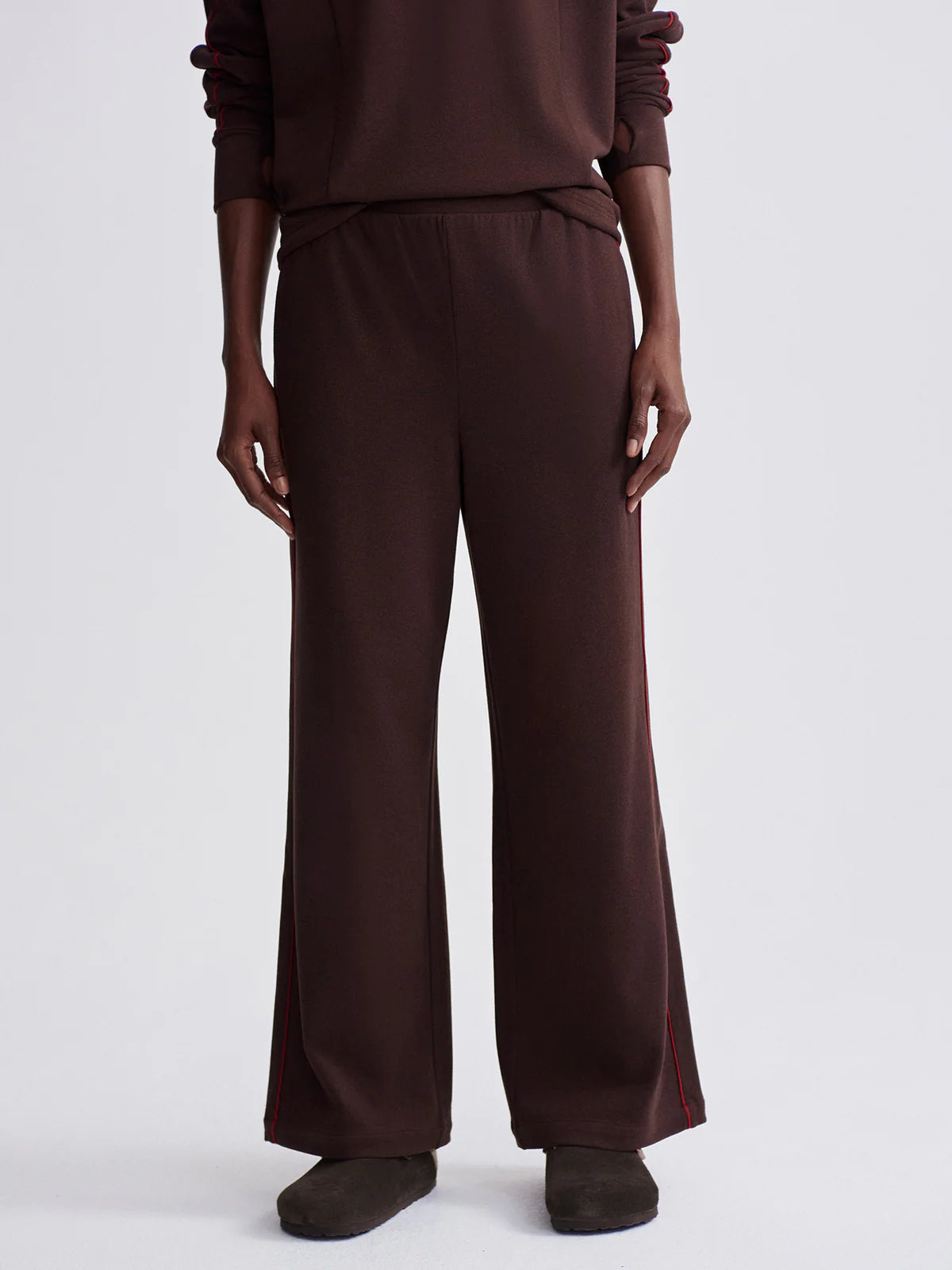 Ariana Brushed Rib Wide Leg Pant 28"