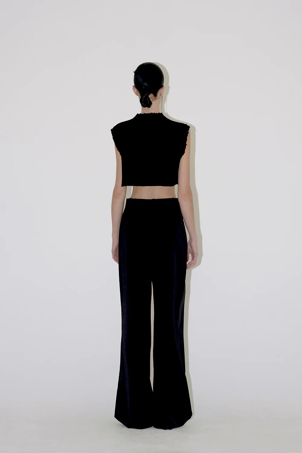 RELAXED WIDE TROUSERS PANT IN BLACK