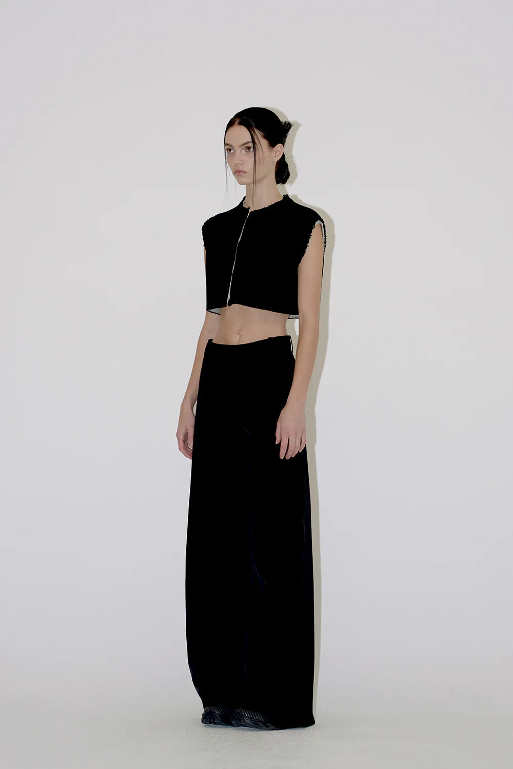 RELAXED WIDE TROUSERS PANT IN BLACK