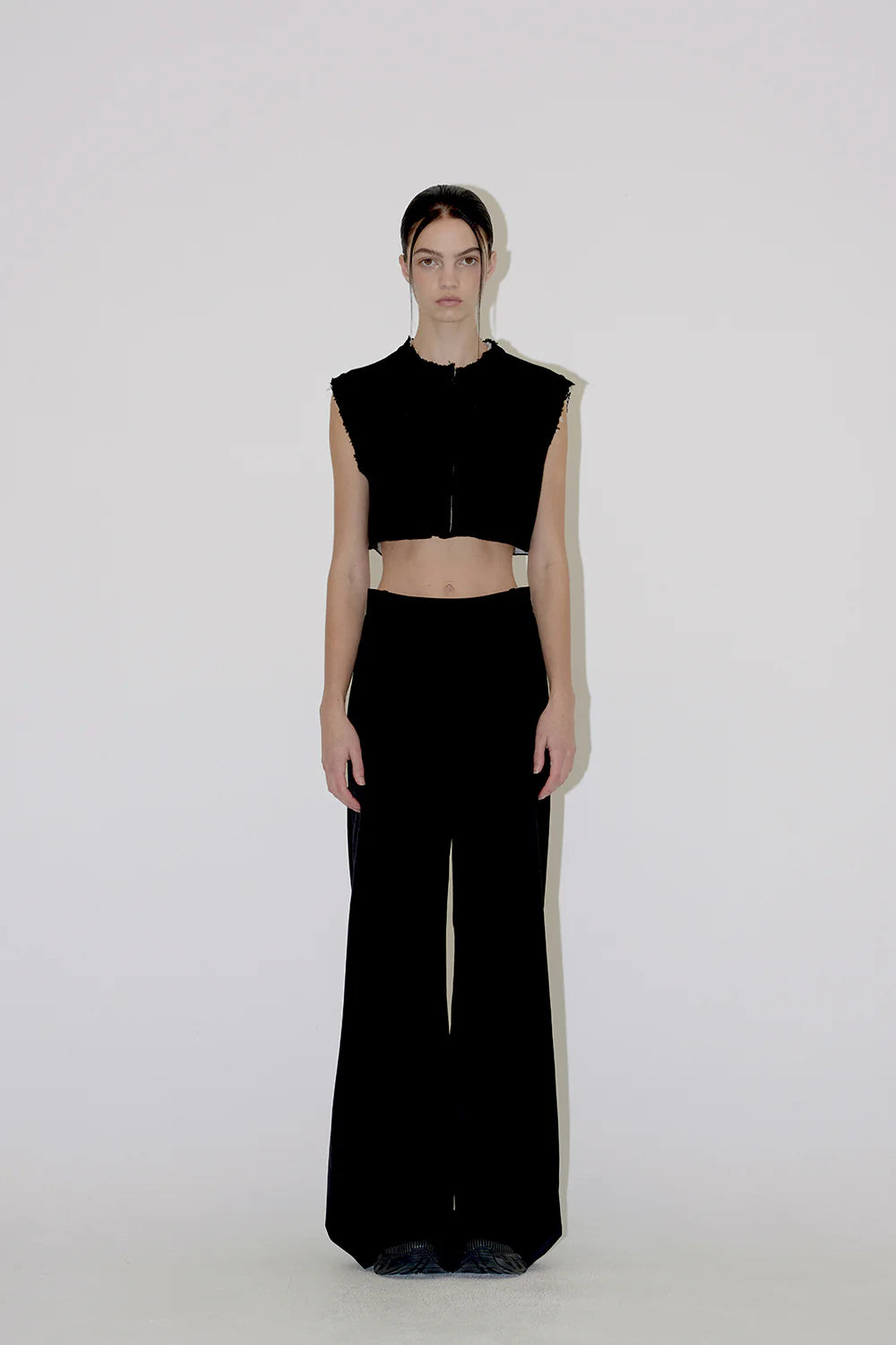 RELAXED WIDE TROUSERS PANT IN BLACK