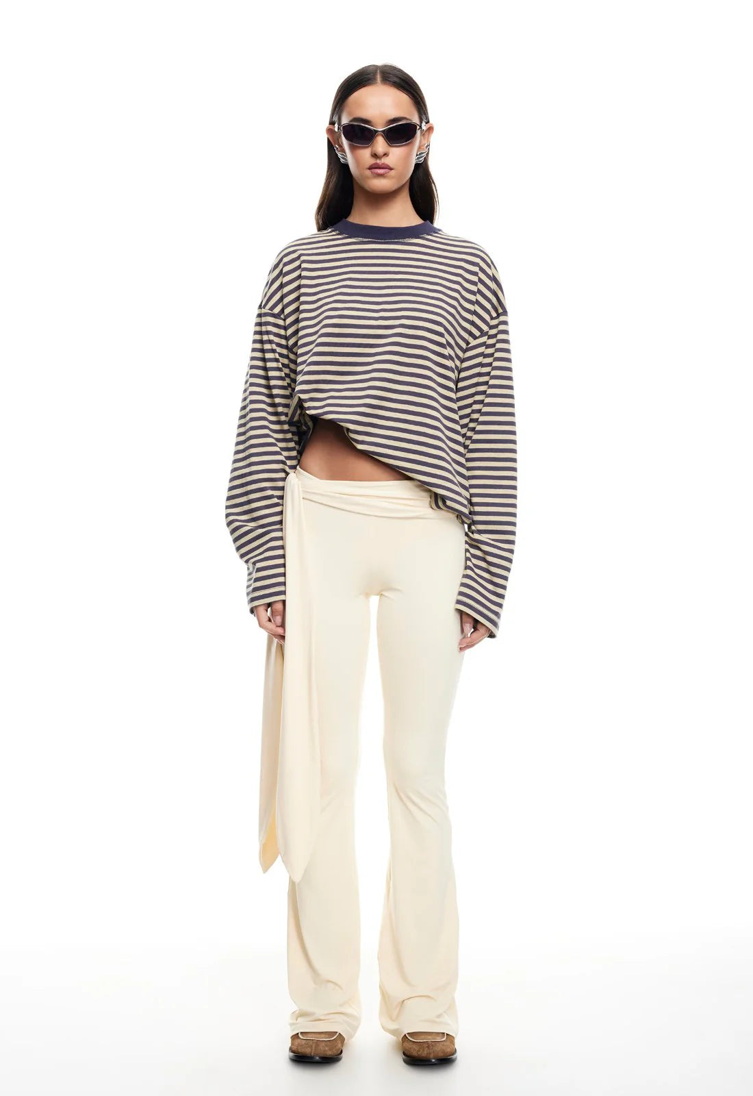 BLOOM LONG SLEEVE | BEIGE STRIPE