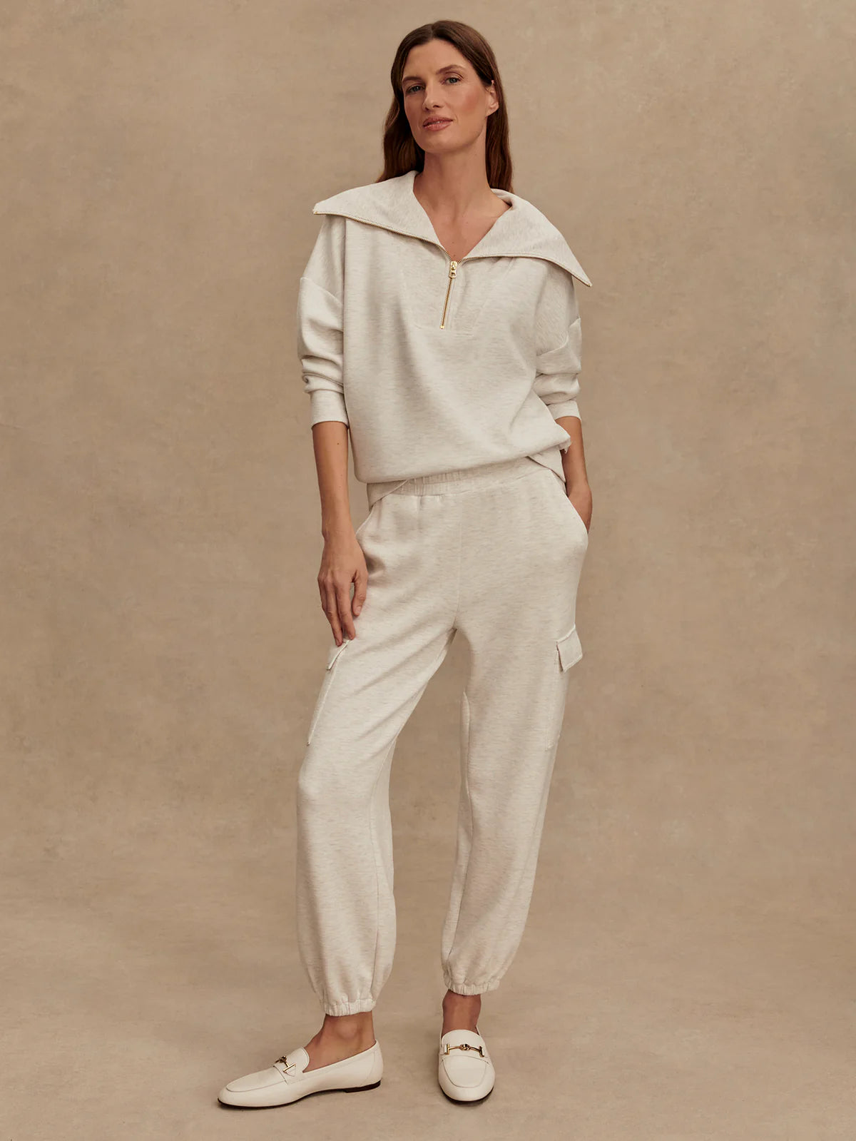 The Cargo Pant 27.5" in Ivory Marl