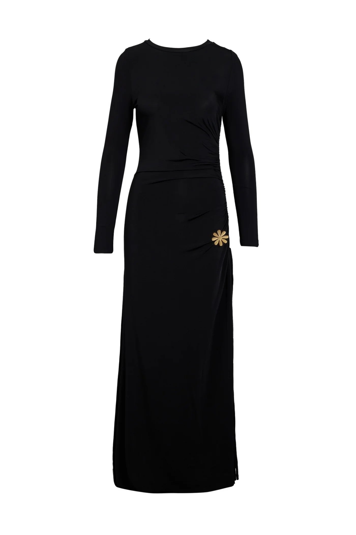TINA BROOCH DRESS BLACK