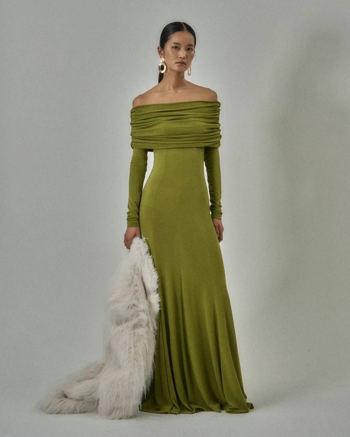 JUDE DRESS IN PISTACHIO