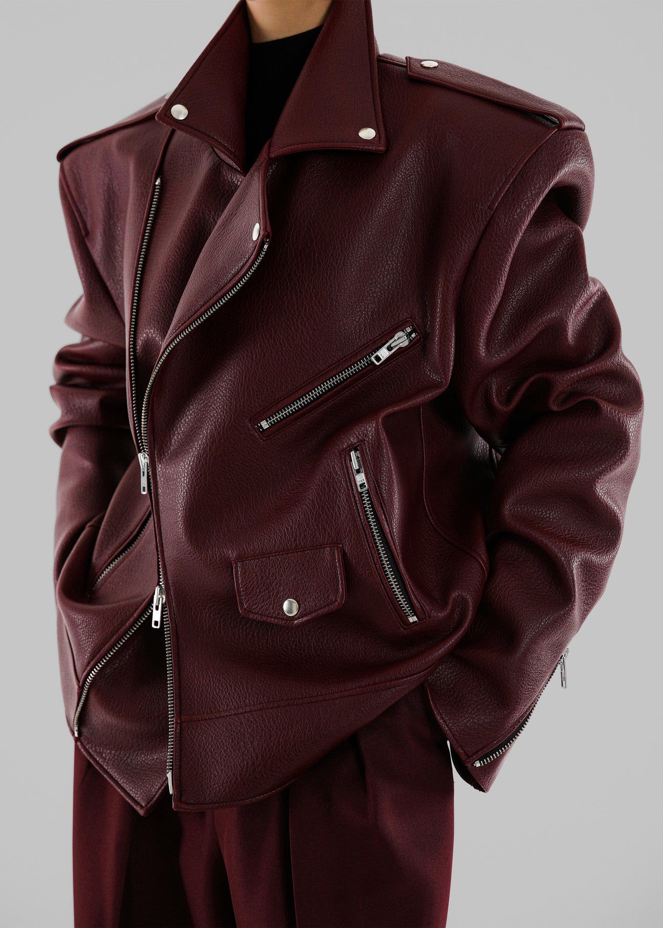 CHICAGO OVERSIZED JACKET - BURGUNDY