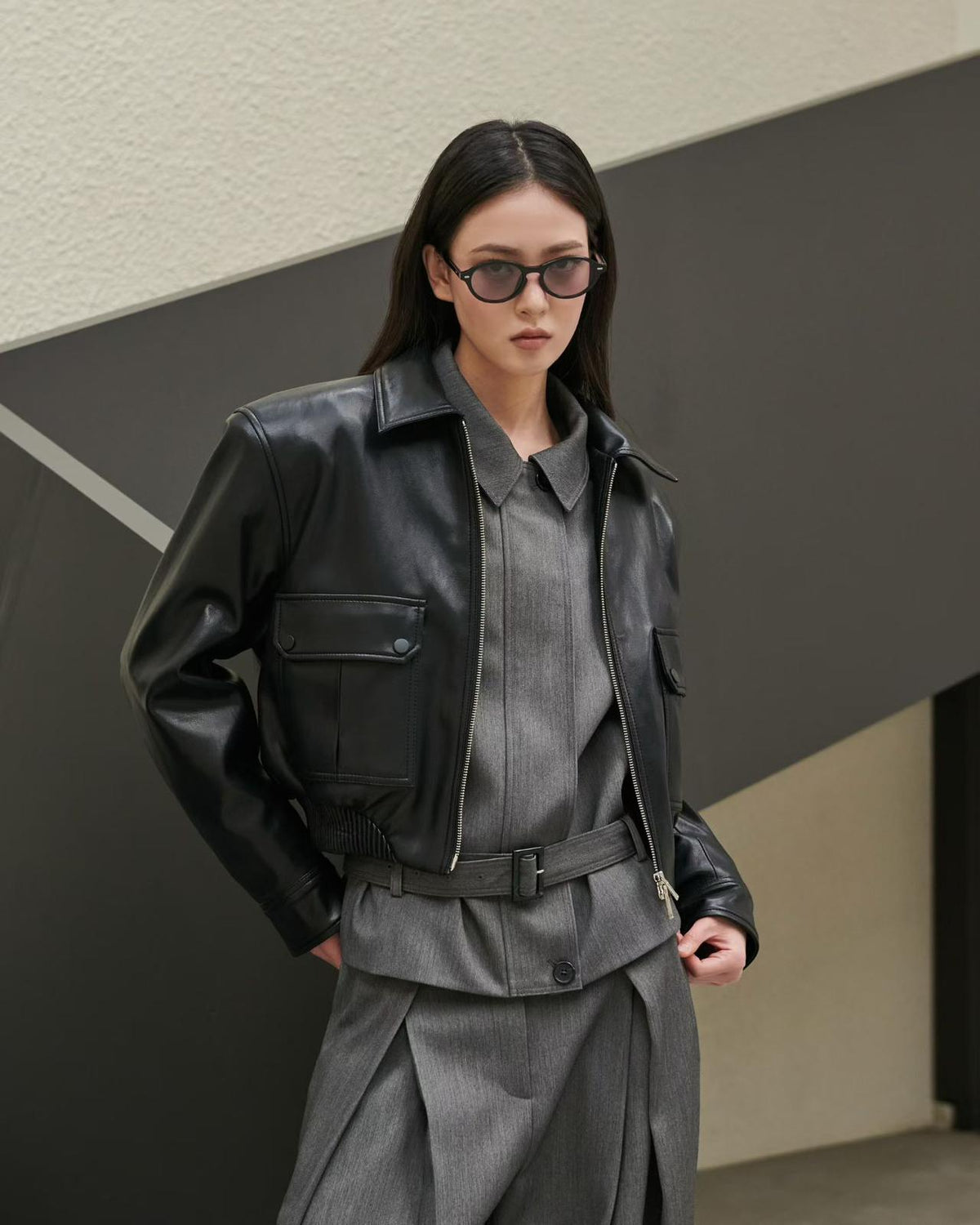 PARIS LEATHER JACKET - BLACK