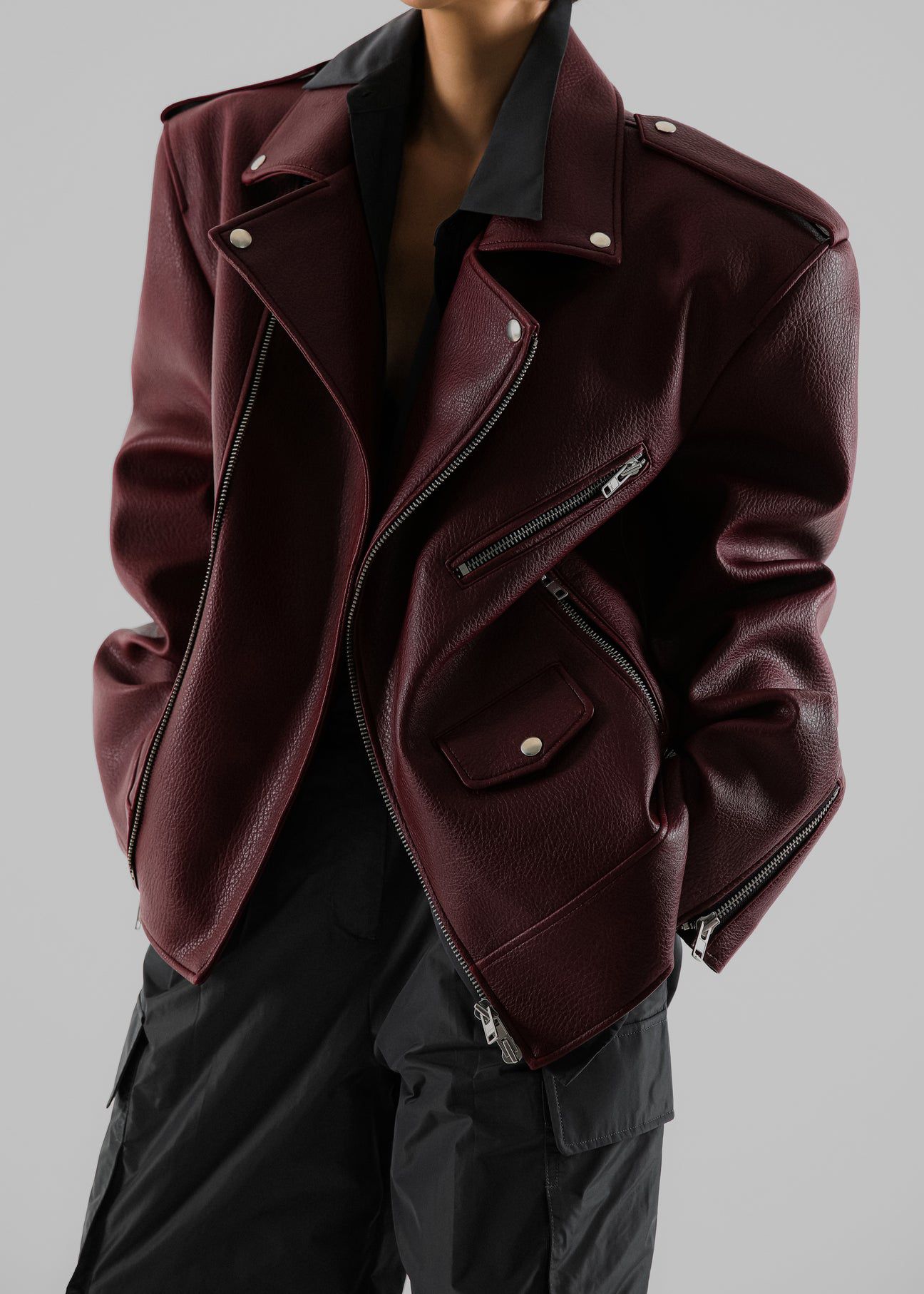 CHICAGO OVERSIZED JACKET - BURGUNDY