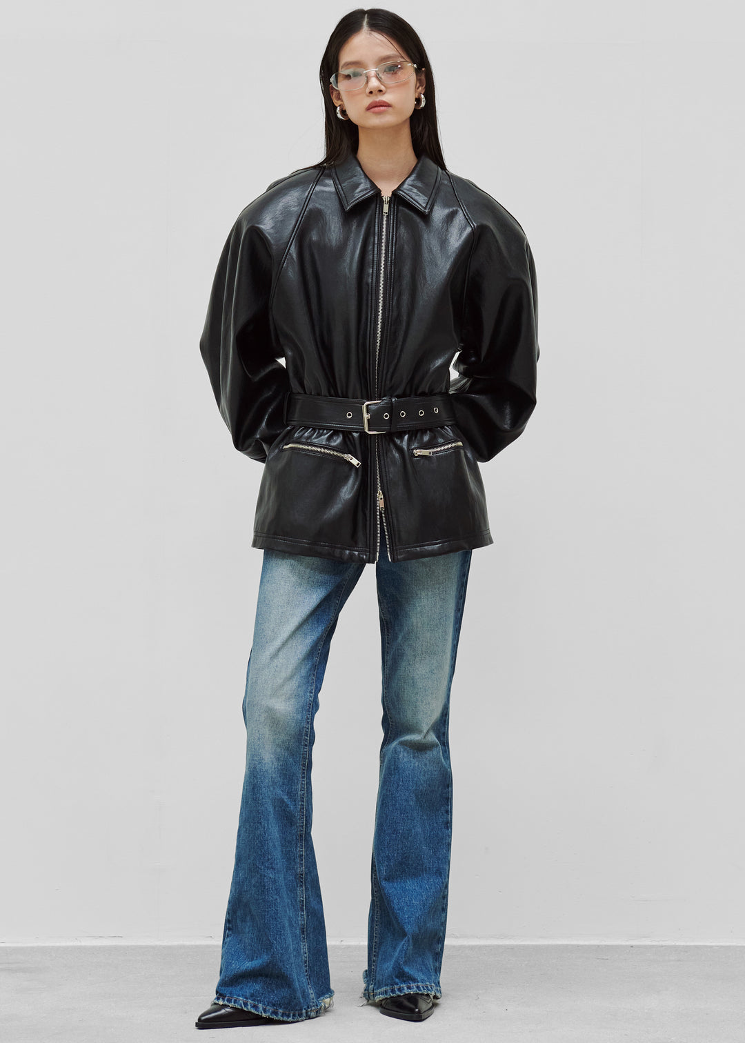 ANNE LEATHER JACKET - BLACK