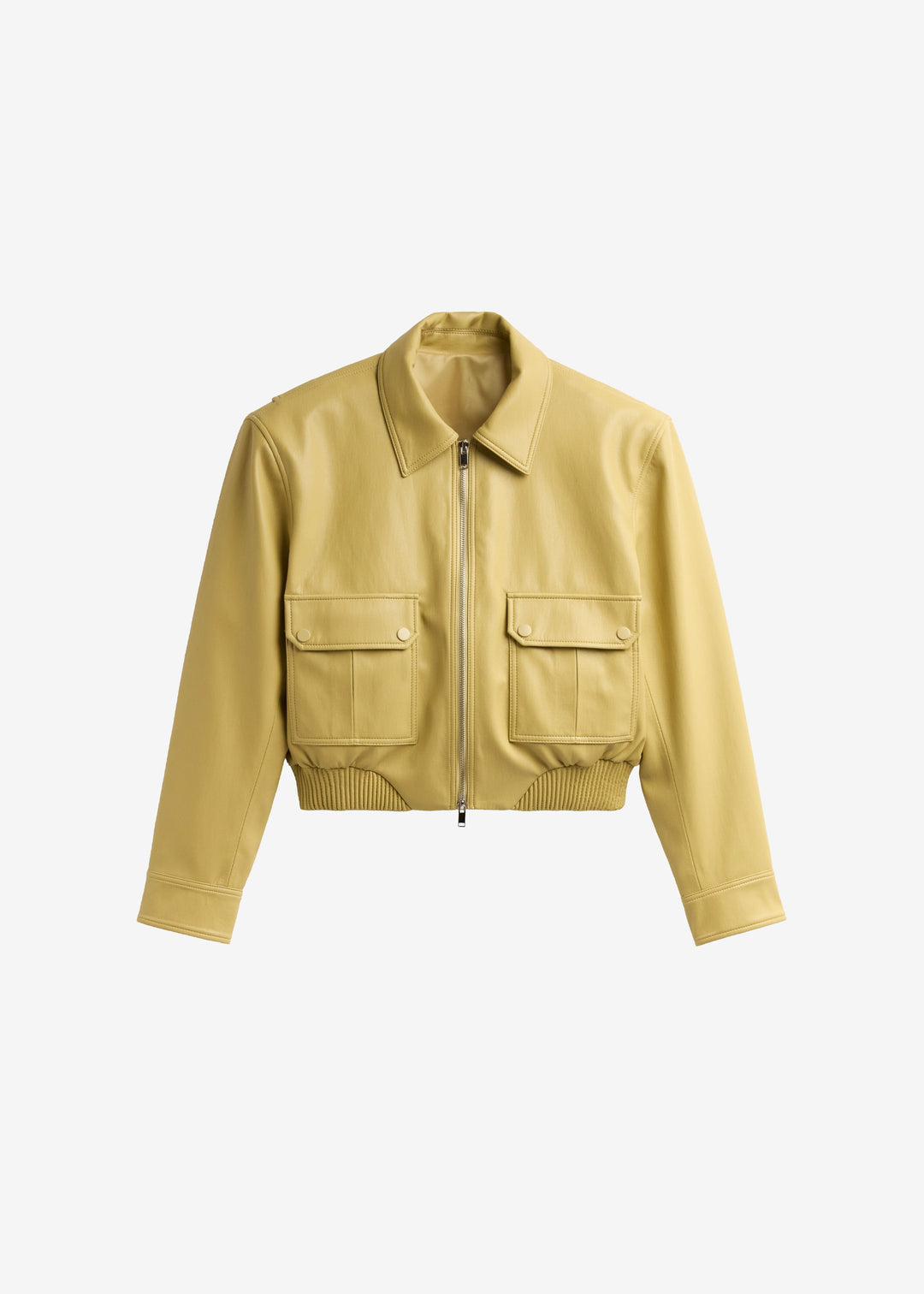 PARIS LEATHER JACKET - YELLOW
