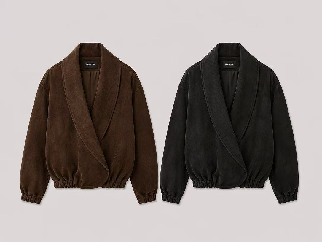 MILAN SUEDE JACKET - BLACK