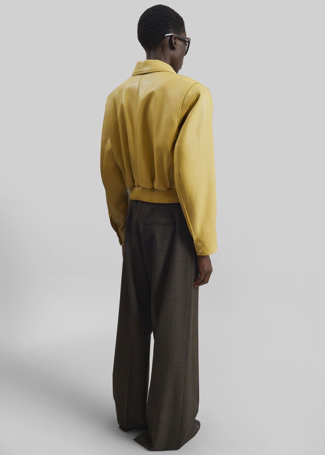 PARIS LEATHER JACKET - YELLOW