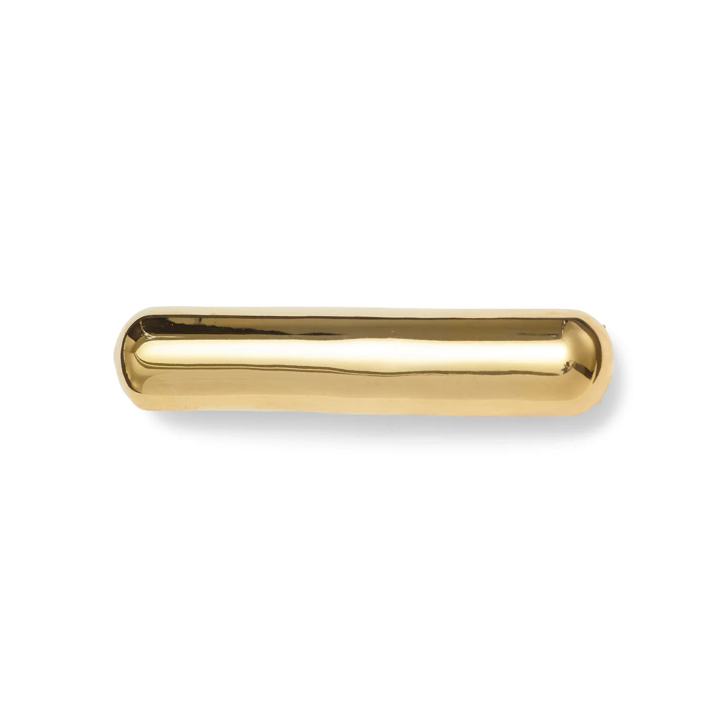 GLOSSY BAR BARRETTE GOLD