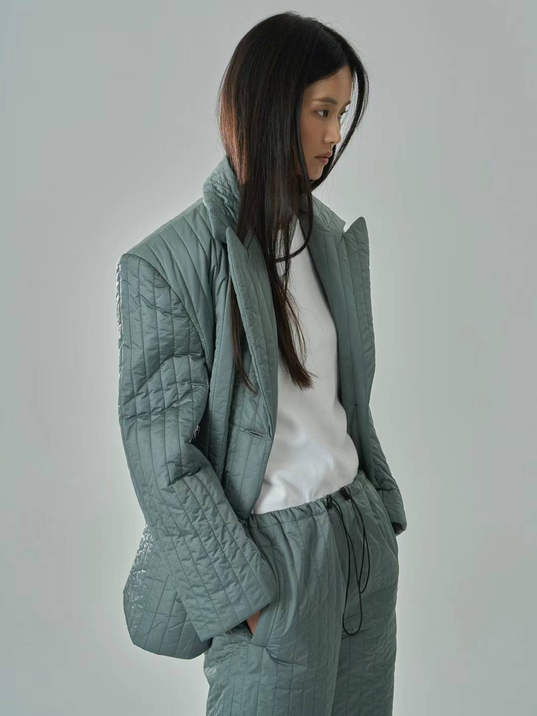 MEKA COAT IN SKY BLUE