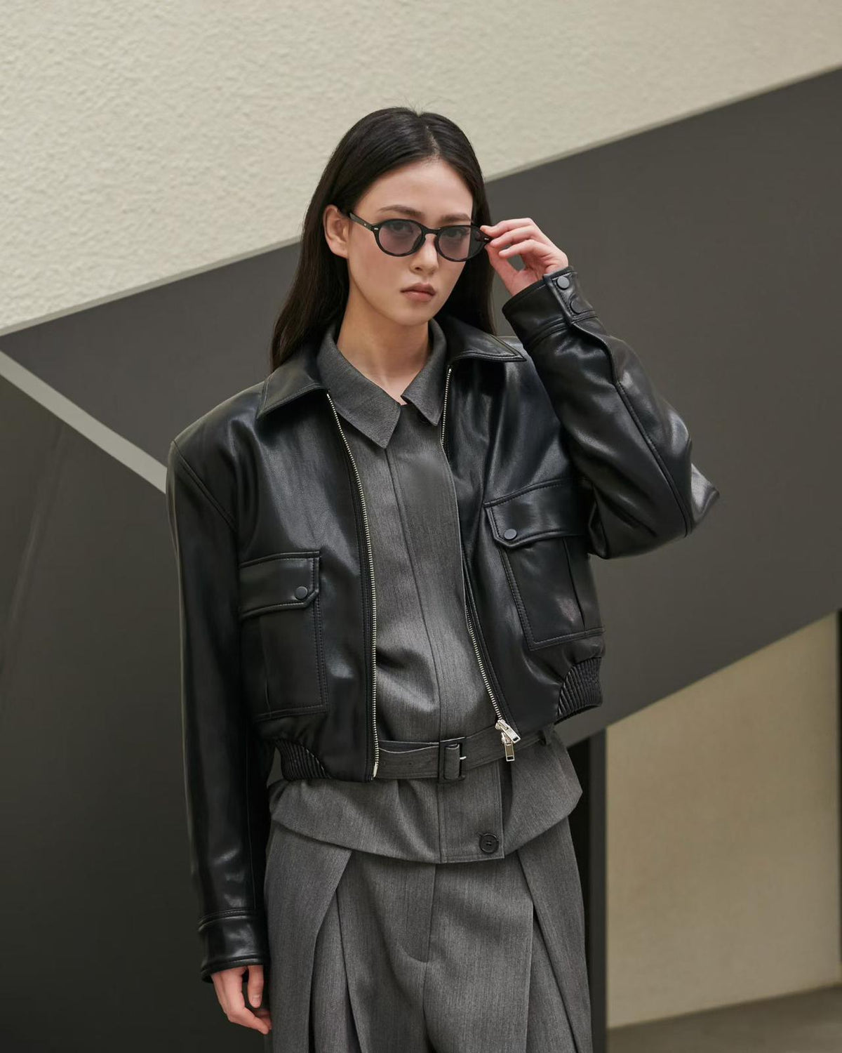 PARIS LEATHER JACKET - BLACK