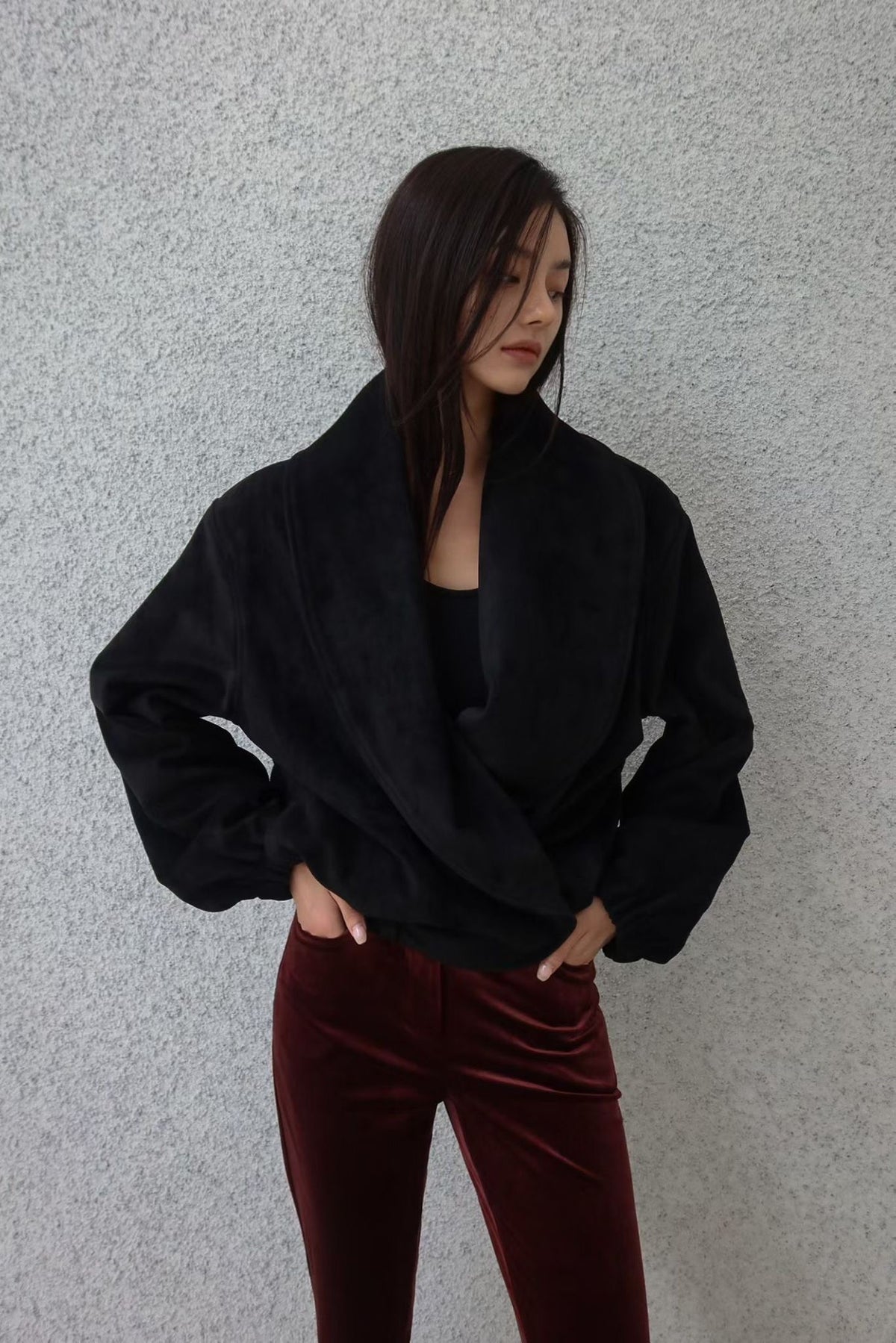MILAN SUEDE JACKET - BLACK