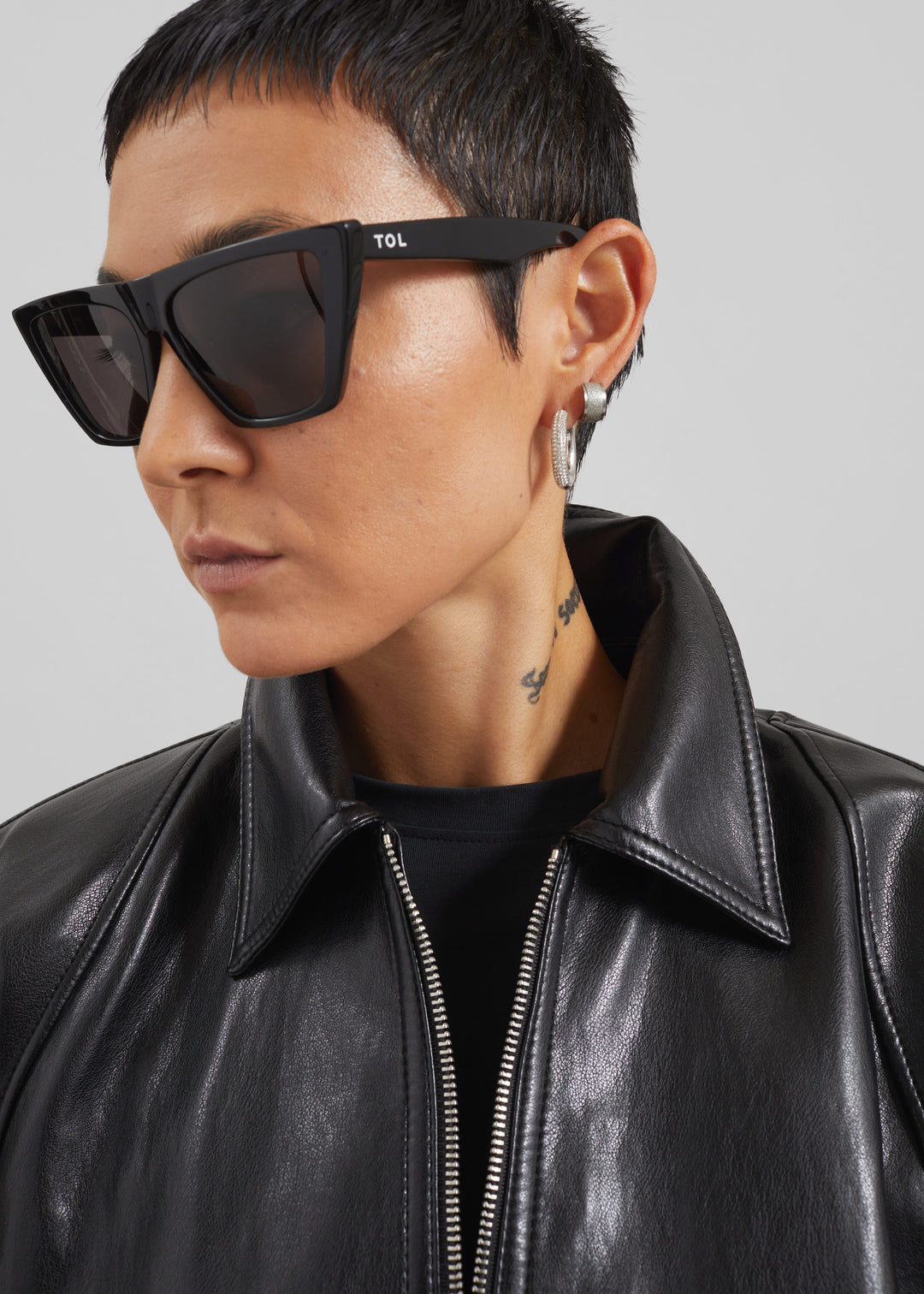 ANNE LEATHER JACKET - BLACK