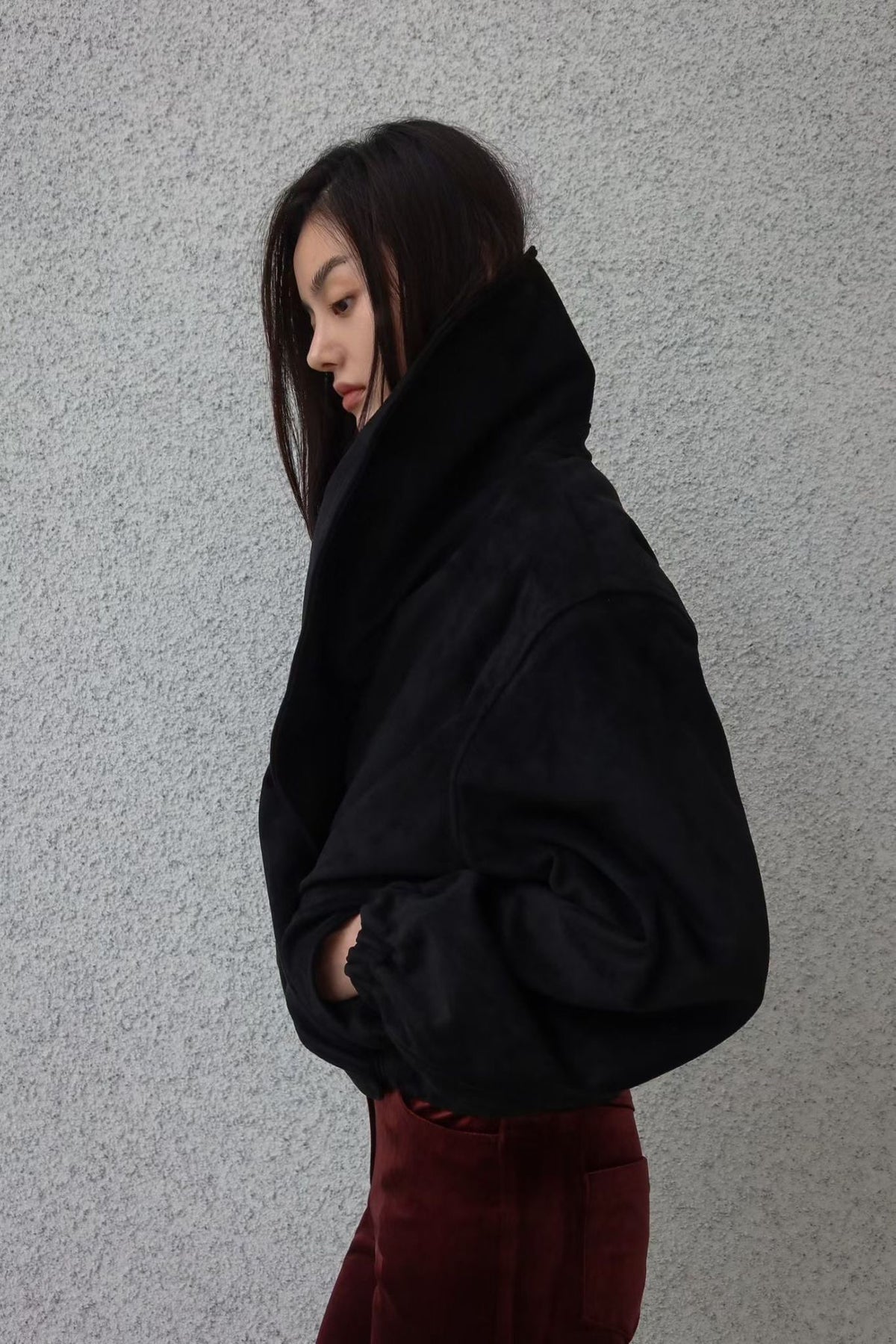 MILAN SUEDE JACKET - BLACK