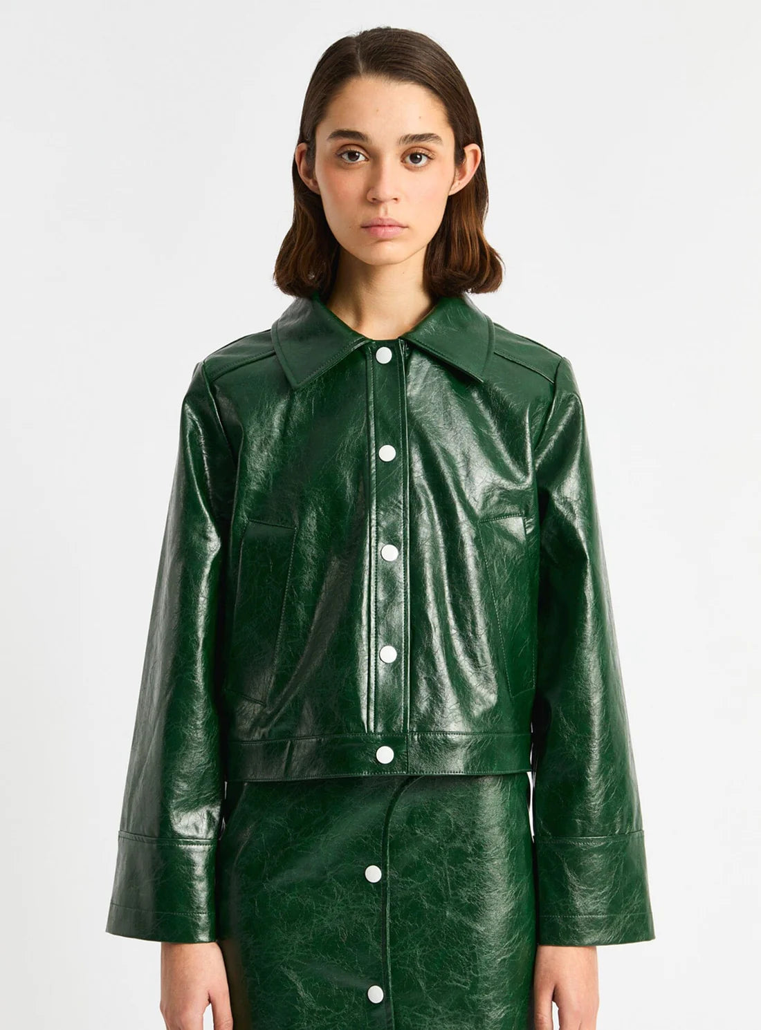 ALEXA FAUX LEATHER SKIRT