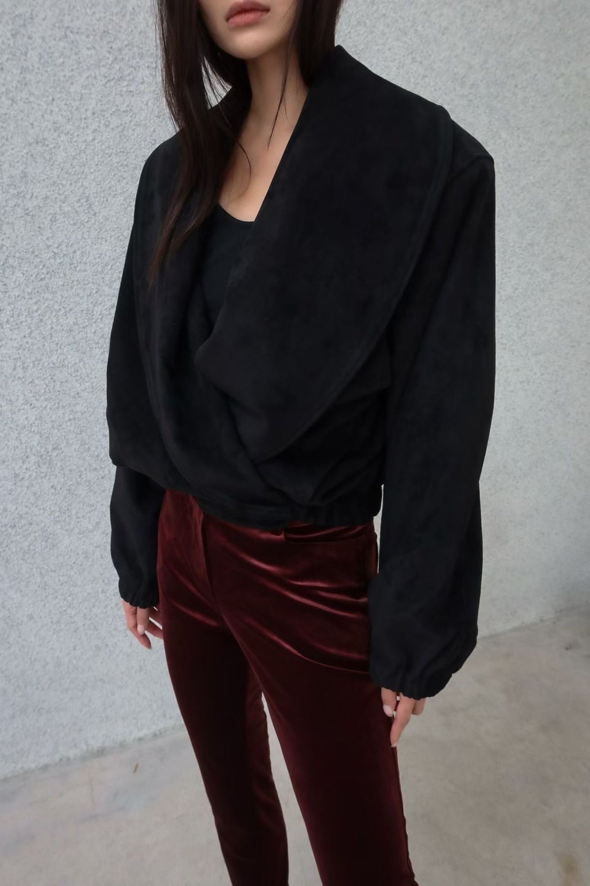 MILAN SUEDE JACKET - BLACK