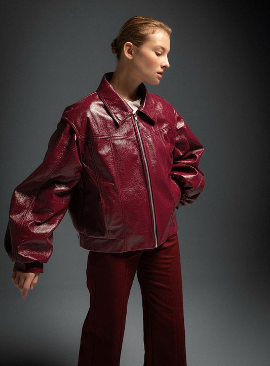 CUPIDO RED BOMBER JACKET