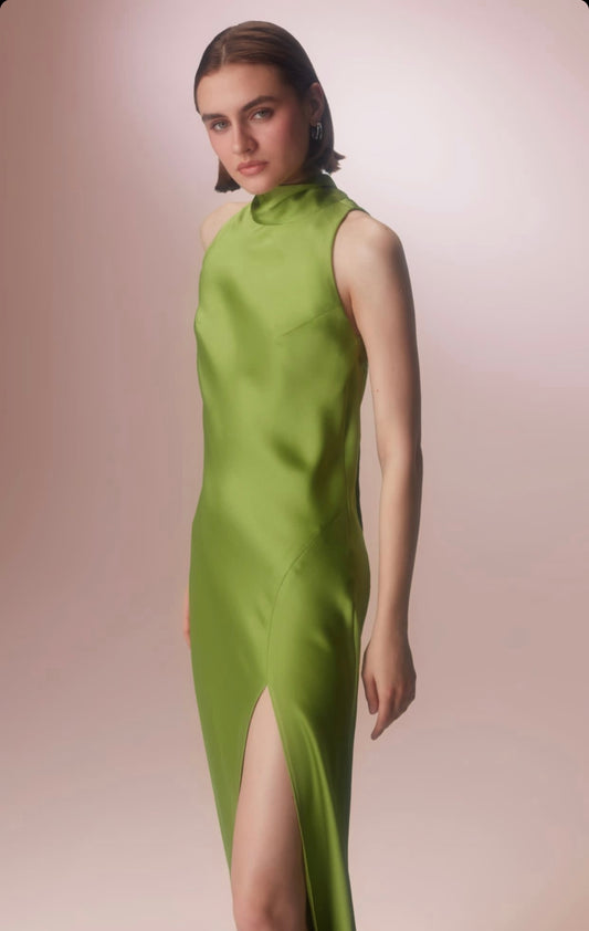 AMY DRESS IN LIME