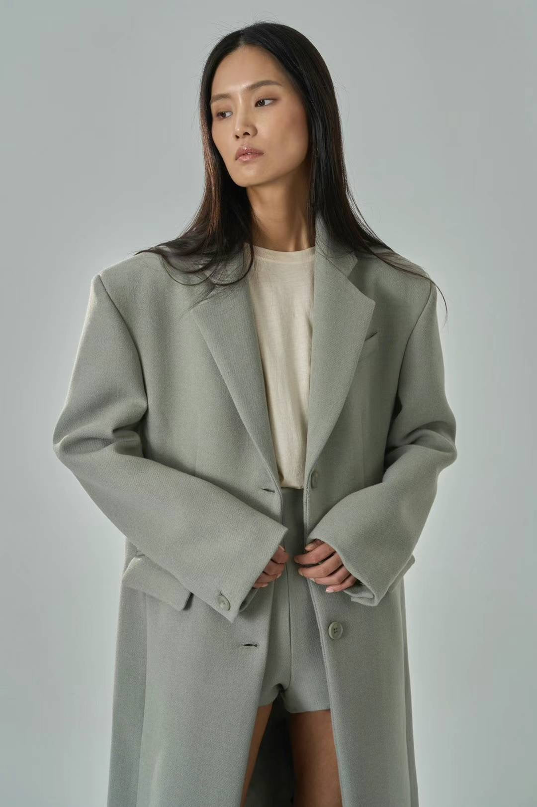 DEMI COAT IN SAGE