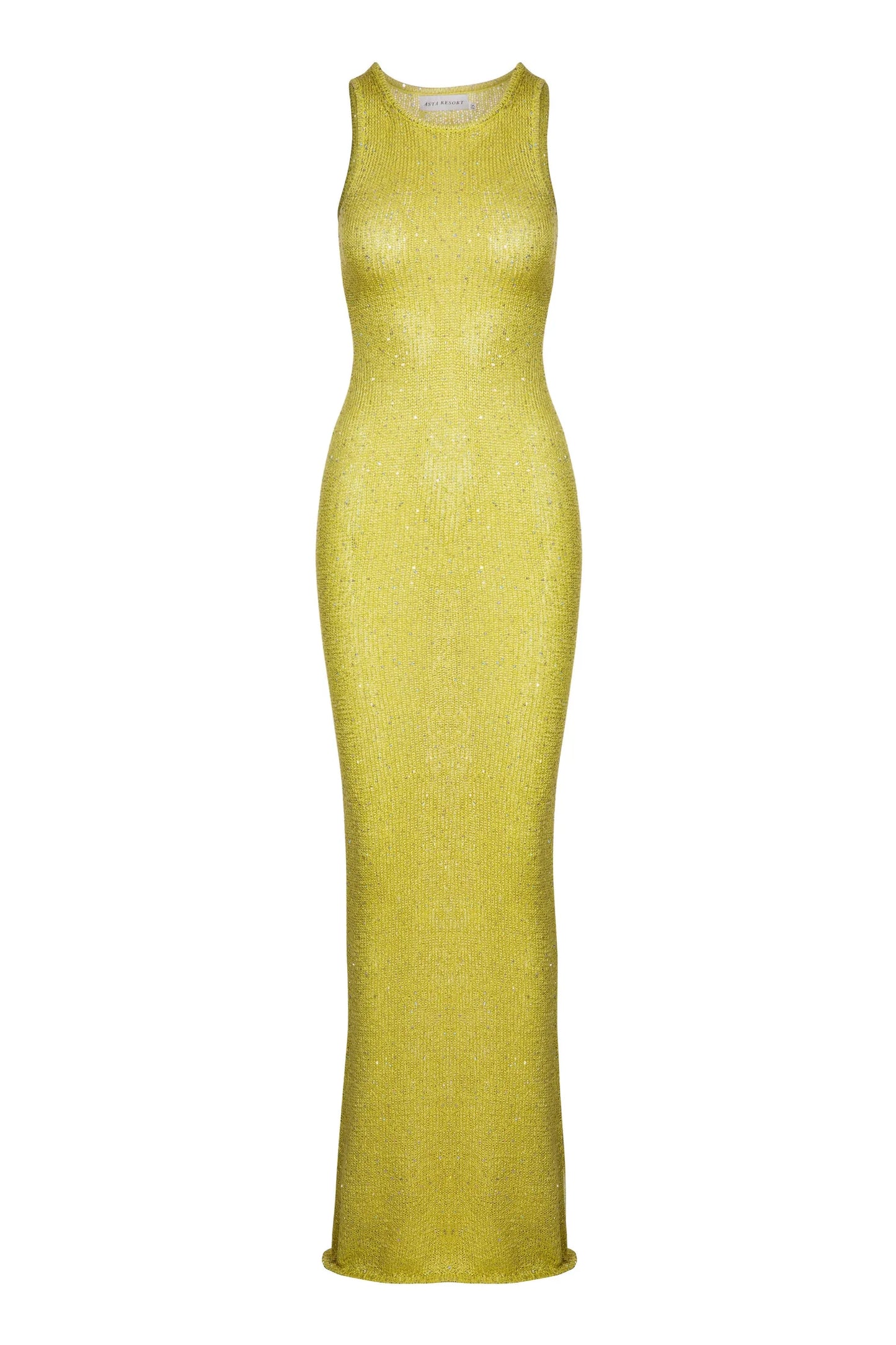 NATALIA DRESS CHARTREUSE SEQUIN