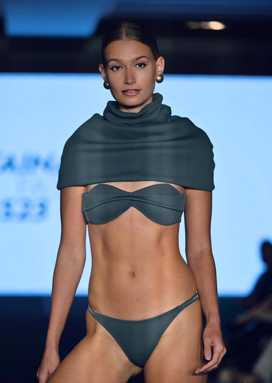 VERTEX BIKINI IN GRAPHITE