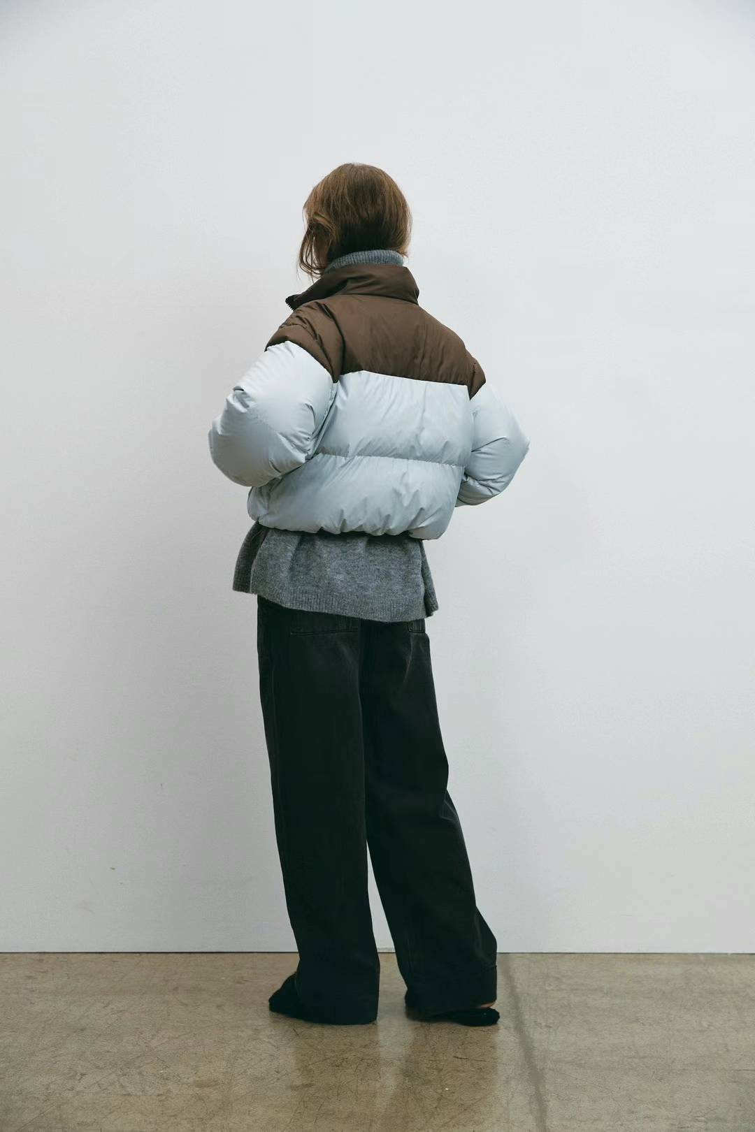 KATE REVERSIBLE PUFFER JACKET IN SKY BLUE